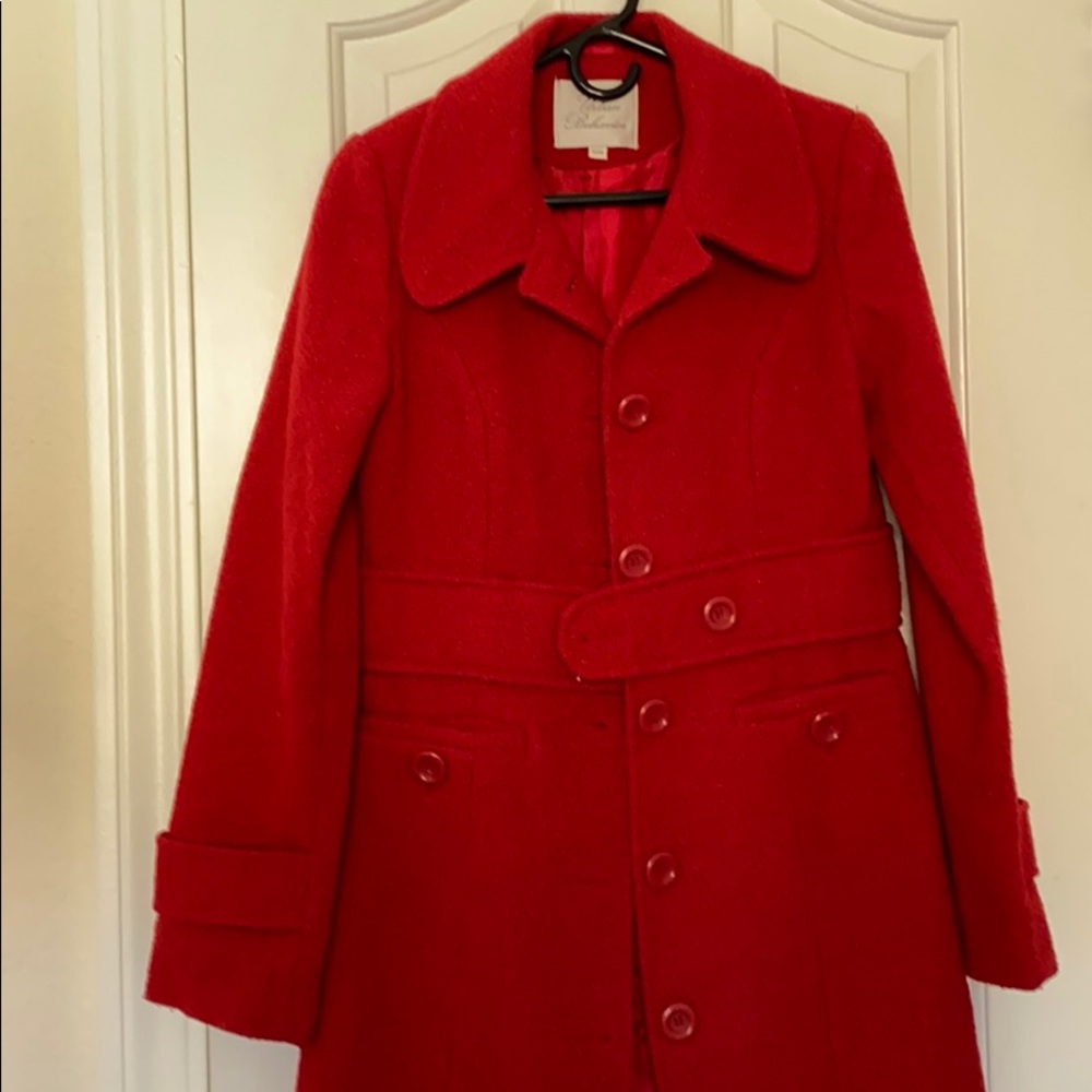 Red women coat, M size